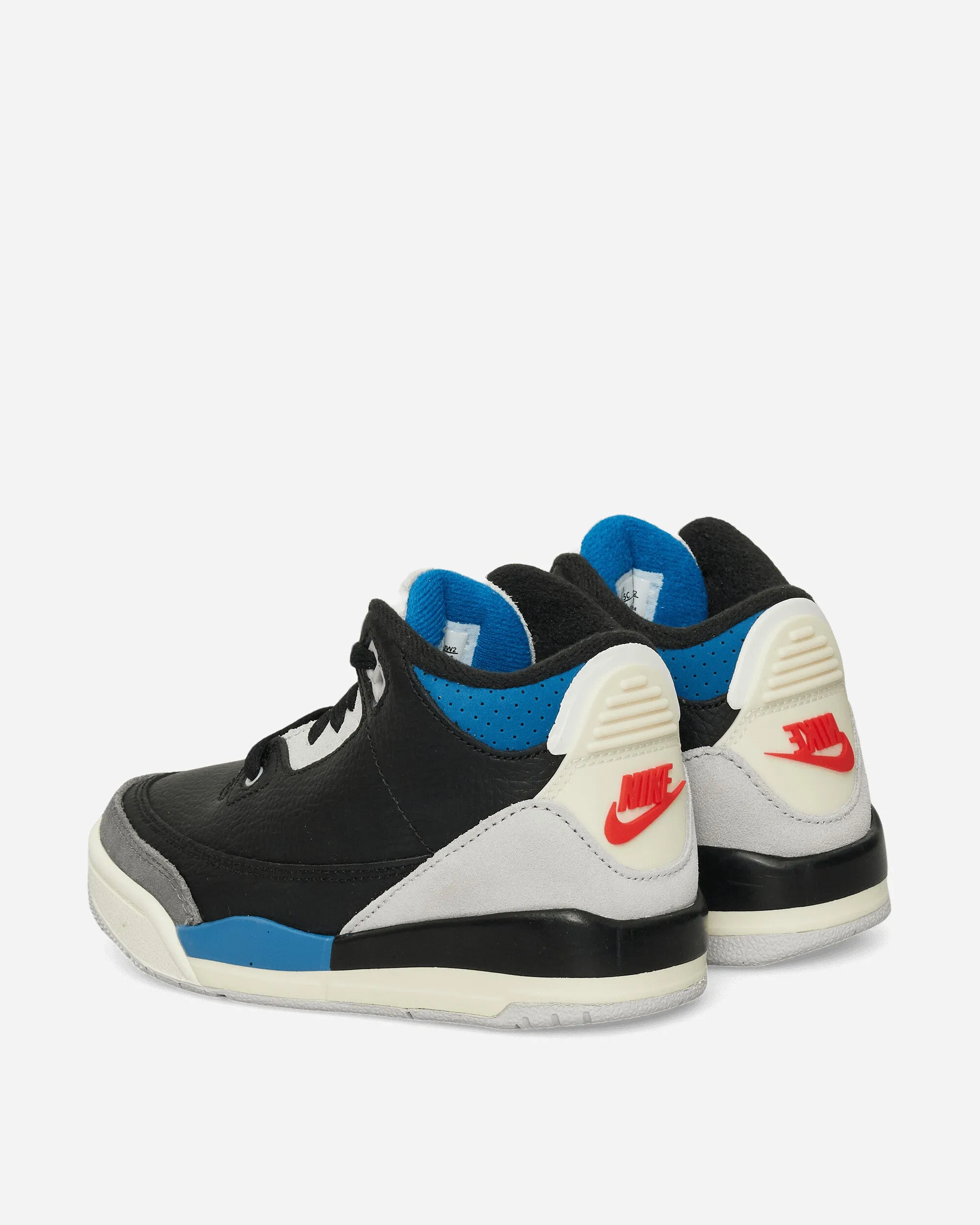 Air Jordan 3 Retro OG 'Rare Air' (PS) Sneakers Black / Chile Red / Military Blue