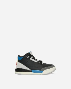 Air Jordan 3 Retro OG 'Rare Air' (PS) Sneakers Black / Chile Red / Military Blue