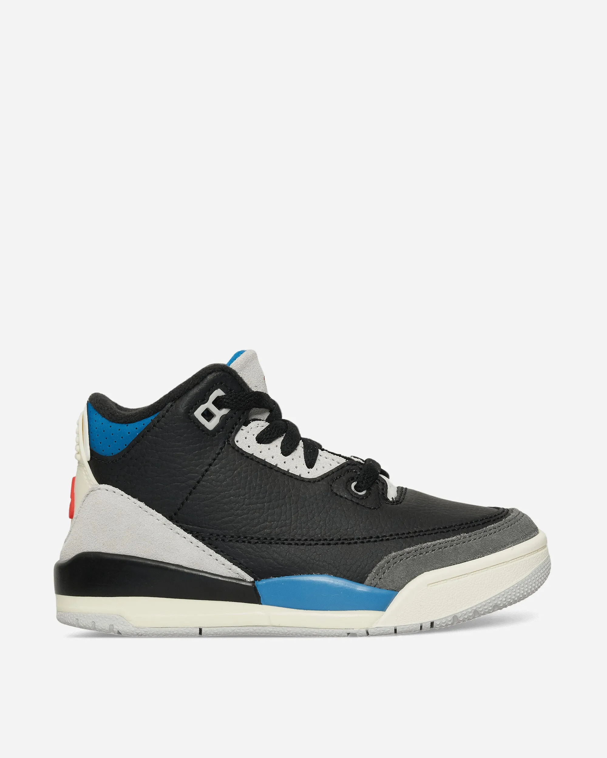 Air Jordan 3 Retro OG 'Rare Air' (PS) Sneakers Black / Chile Red / Military Blue