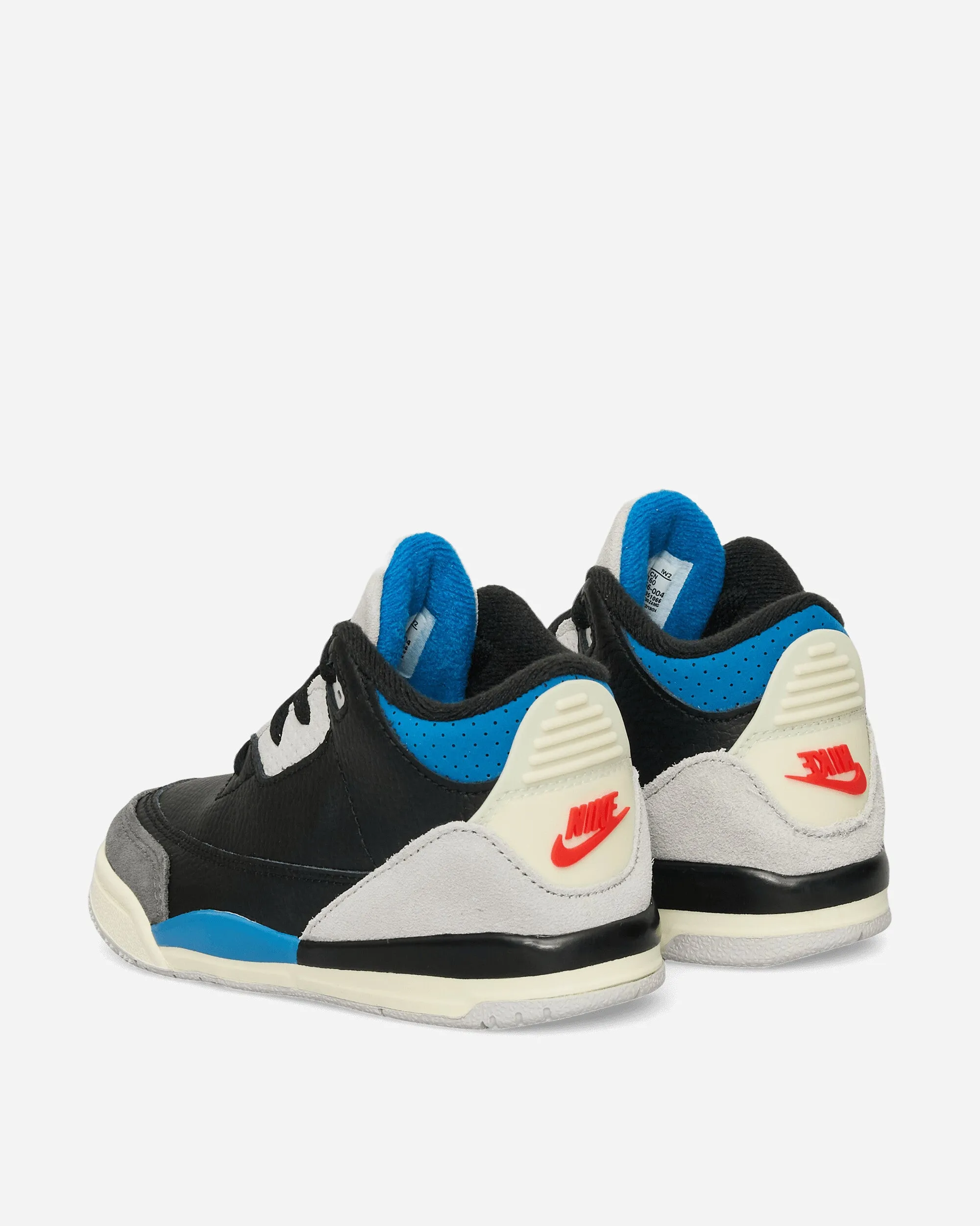 Air Jordan 3 Retro OG 'Rare Air' (TD) Sneakers Black / Chile Red / Military Blue