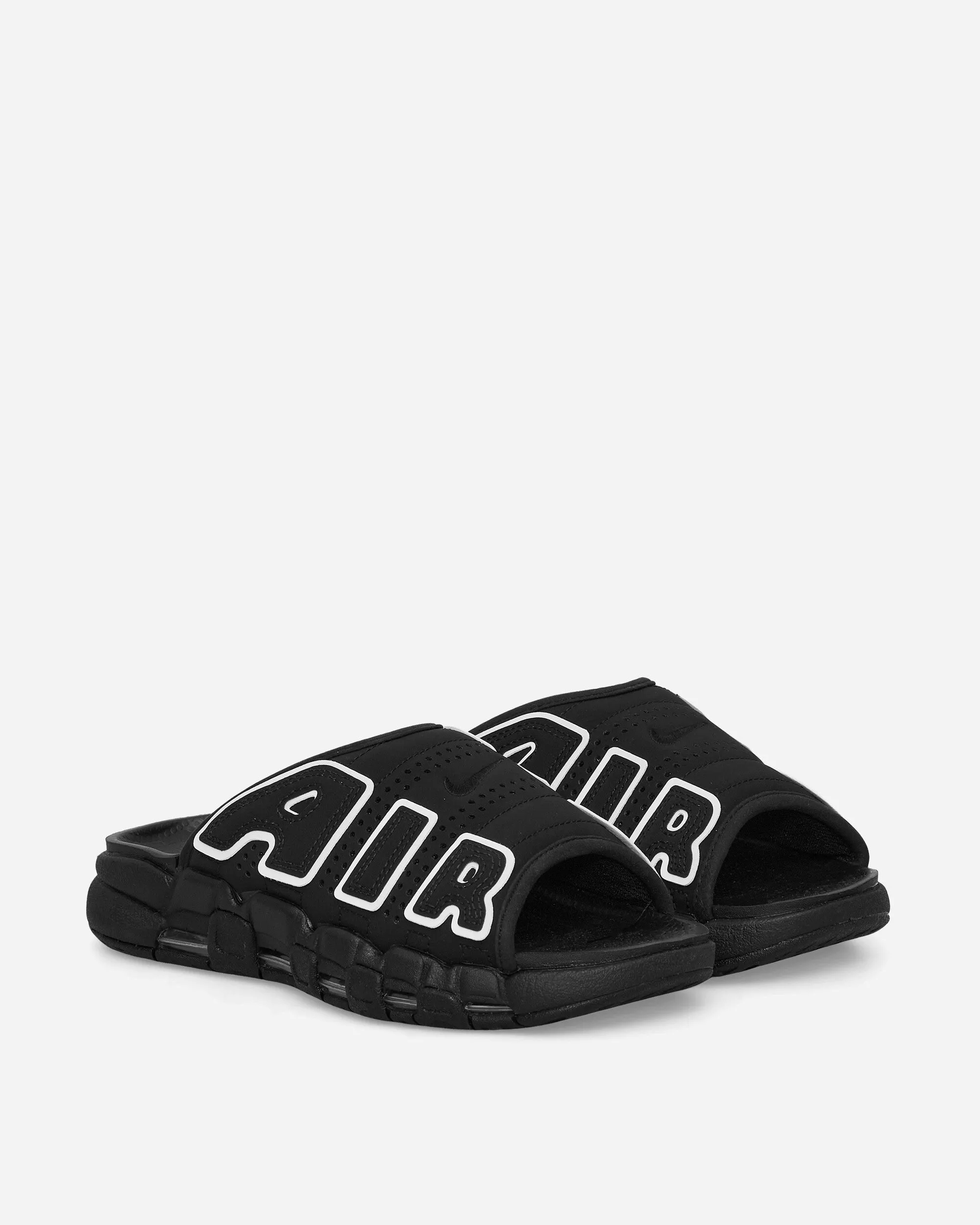 Air More Uptempo Slides Black