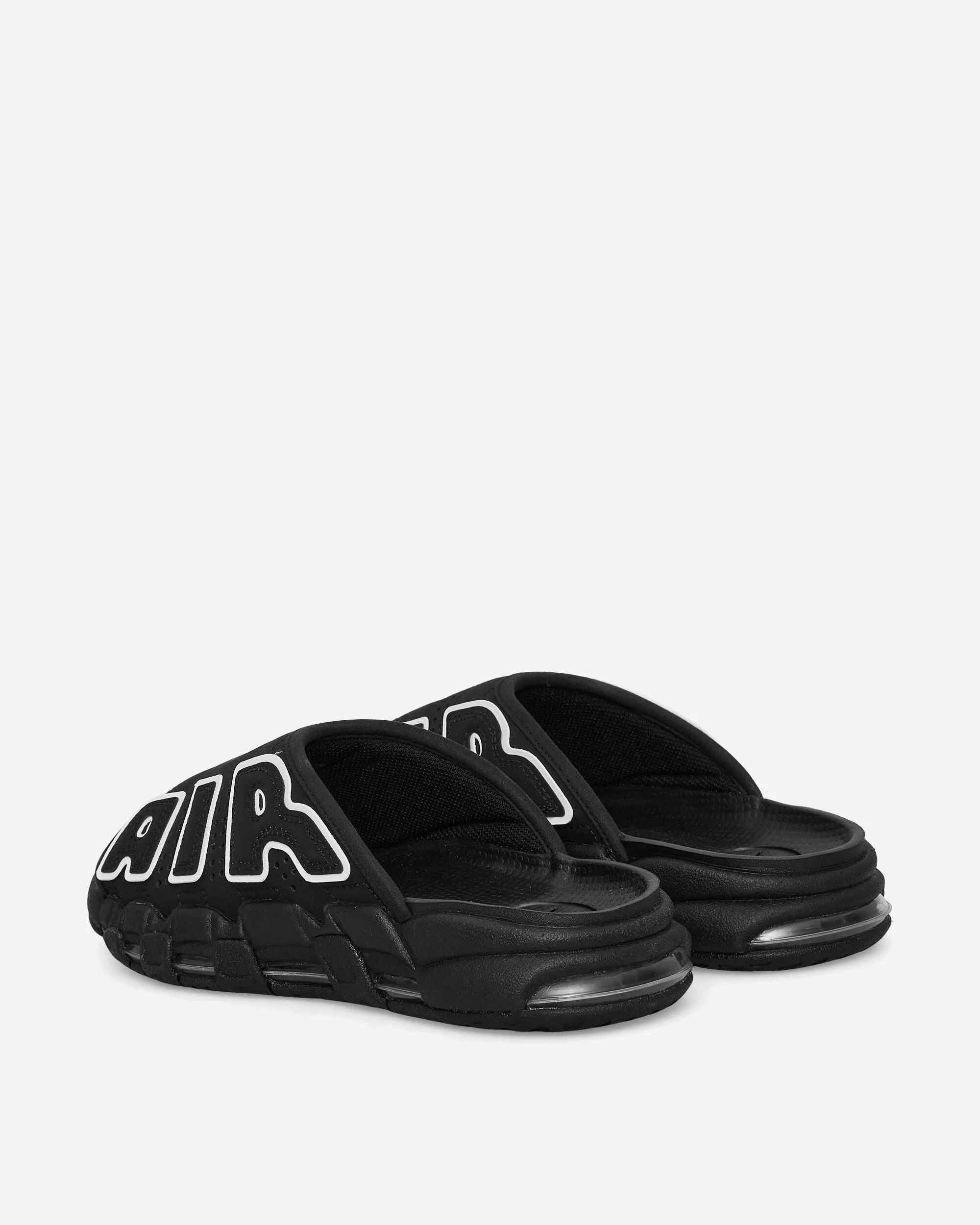 Air More Uptempo Slides Black