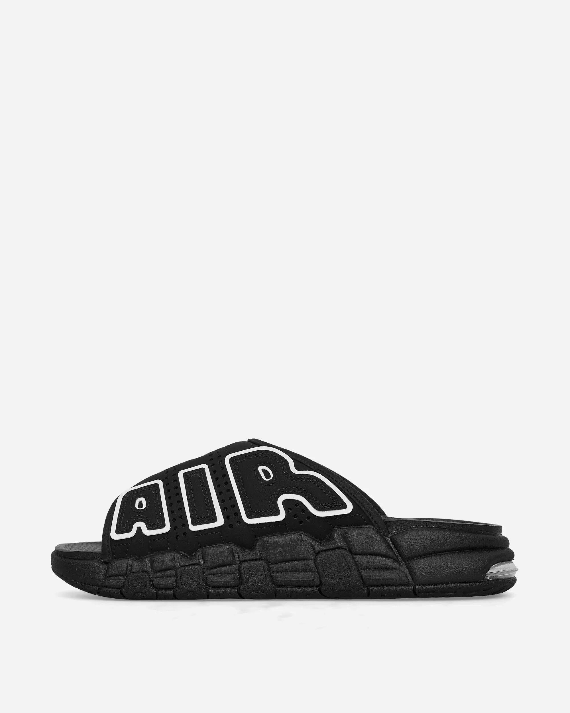 Air More Uptempo Slides Black