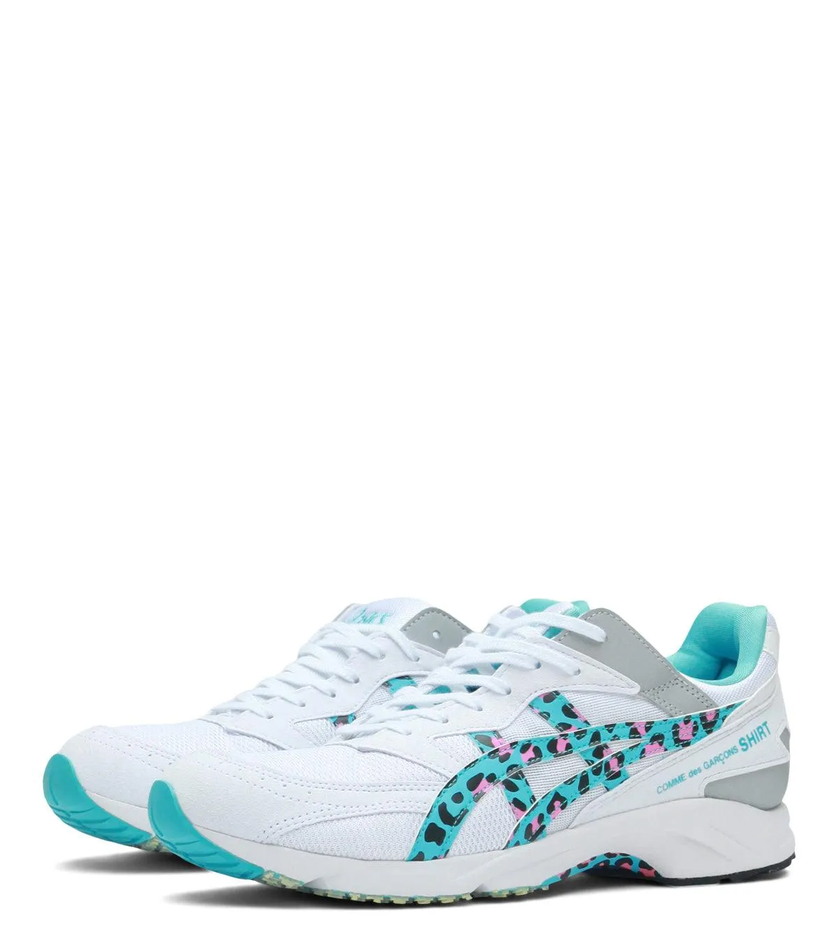 CdG SHIRT x Asics Tarther Leopard Blue