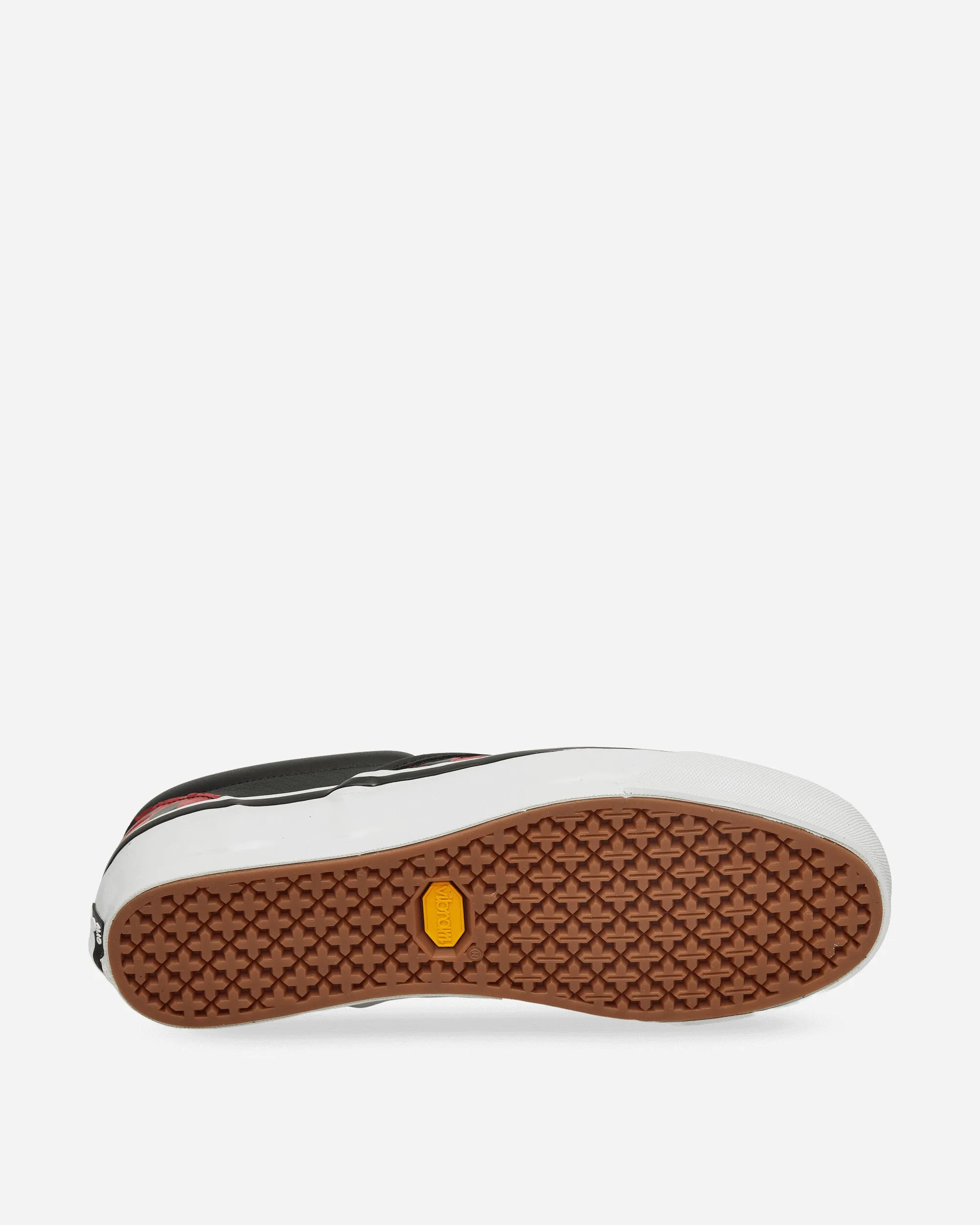 Classic Slip-On 98 Leather Check Vibram Sneakers Black / Racing Red