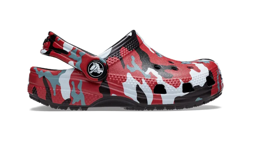 Crocs Classic Camo Clog Kid's Black Red