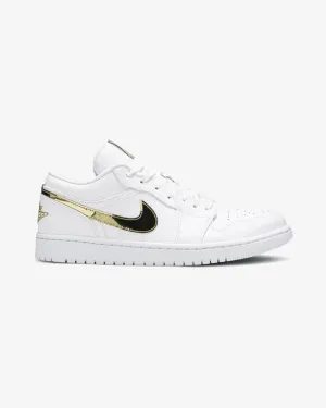 NIKE AIR JORDAN1 LOW WMNS WHITE METALLIC GOLD (NEW)
