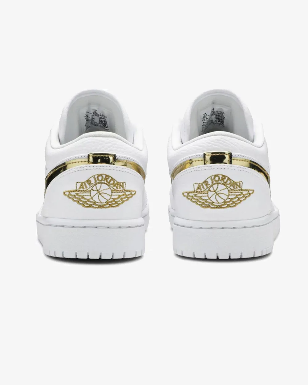 NIKE AIR JORDAN1 LOW WMNS WHITE METALLIC GOLD (NEW)