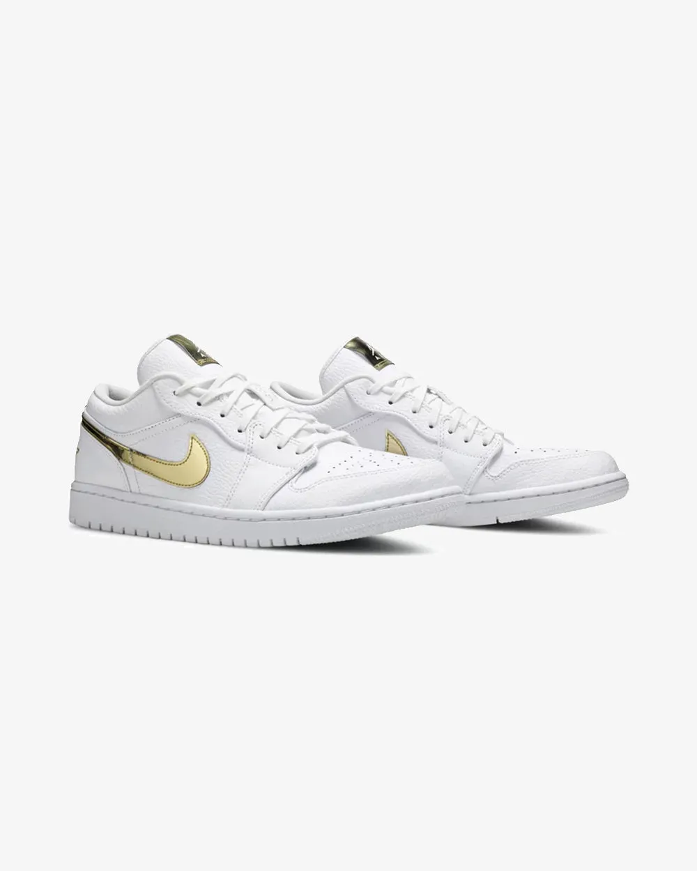 NIKE AIR JORDAN1 LOW WMNS WHITE METALLIC GOLD (NEW)