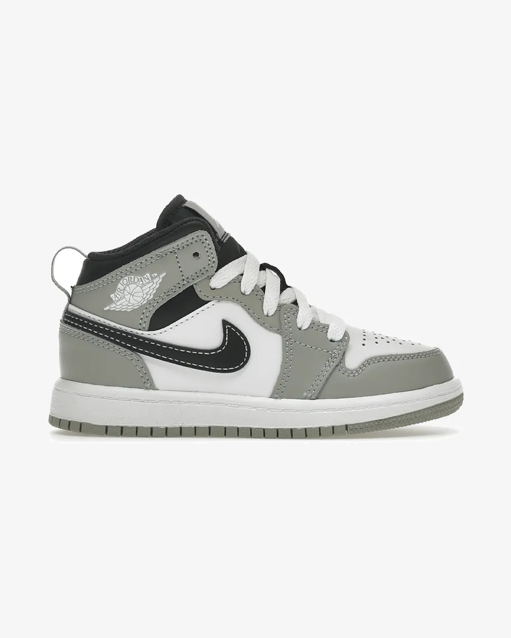 NIKE AIR JORDAN1 MID PRESCHOOL LIGHT SMOKE GREY ANTHRACITE