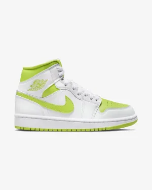 NIKE AIR JORDAN1 MID WMNS WHITE LIME (NEW)