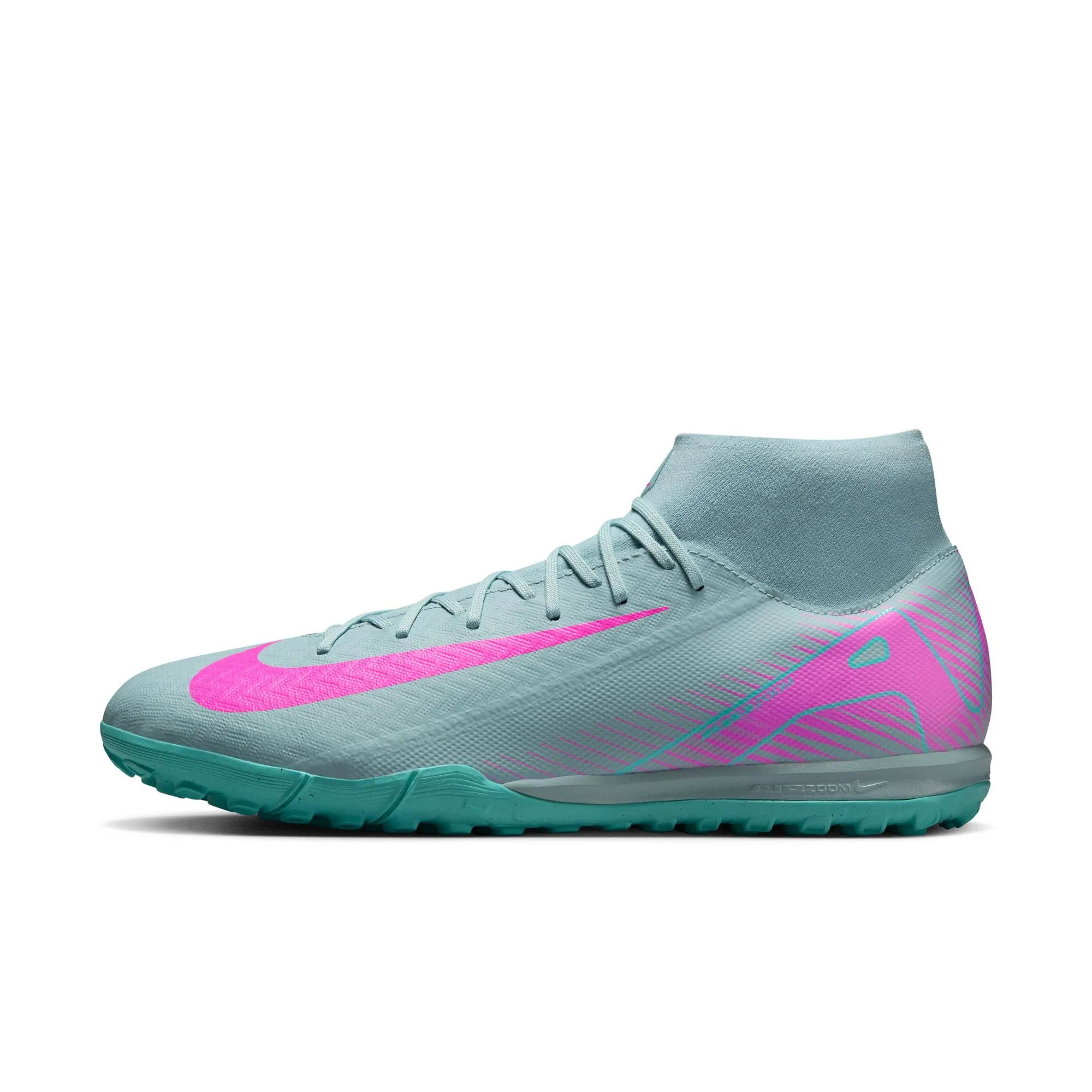 Nike Air Zoom Mercurial Superfly 10 Academy TF Turf Soccer Shoes - Ocean Cube/Pink Blast