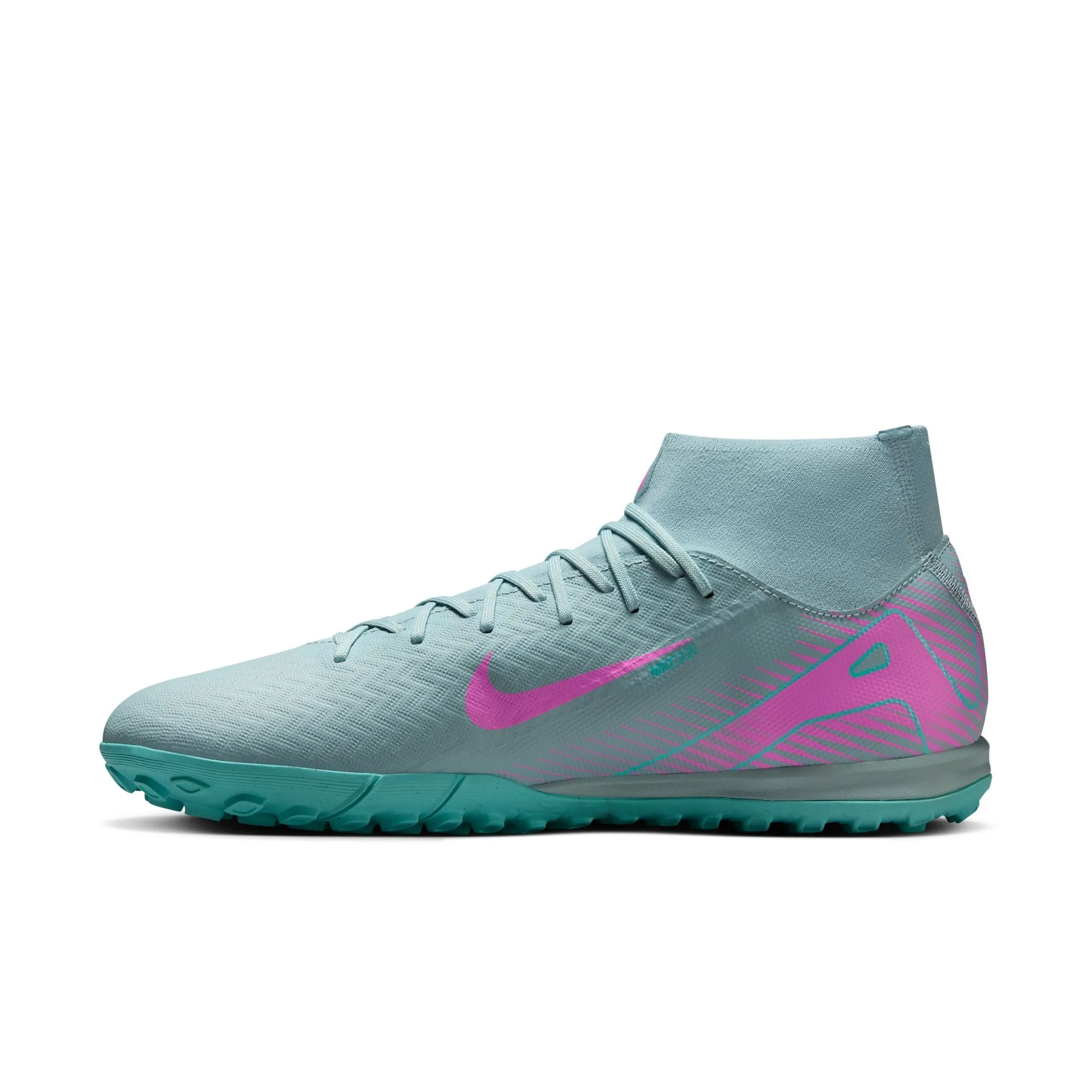 Nike Air Zoom Mercurial Superfly 10 Academy TF Turf Soccer Shoes - Ocean Cube/Pink Blast