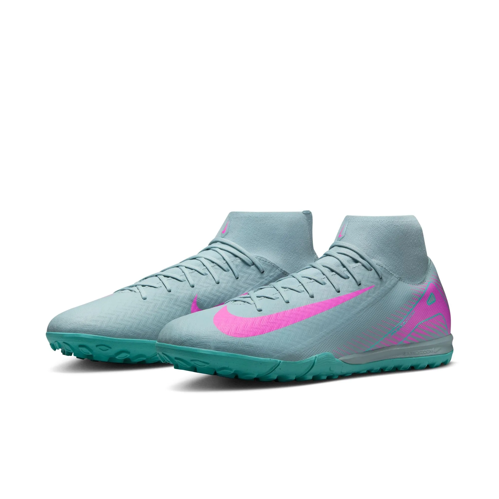 Nike Air Zoom Mercurial Superfly 10 Academy TF Turf Soccer Shoes - Ocean Cube/Pink Blast