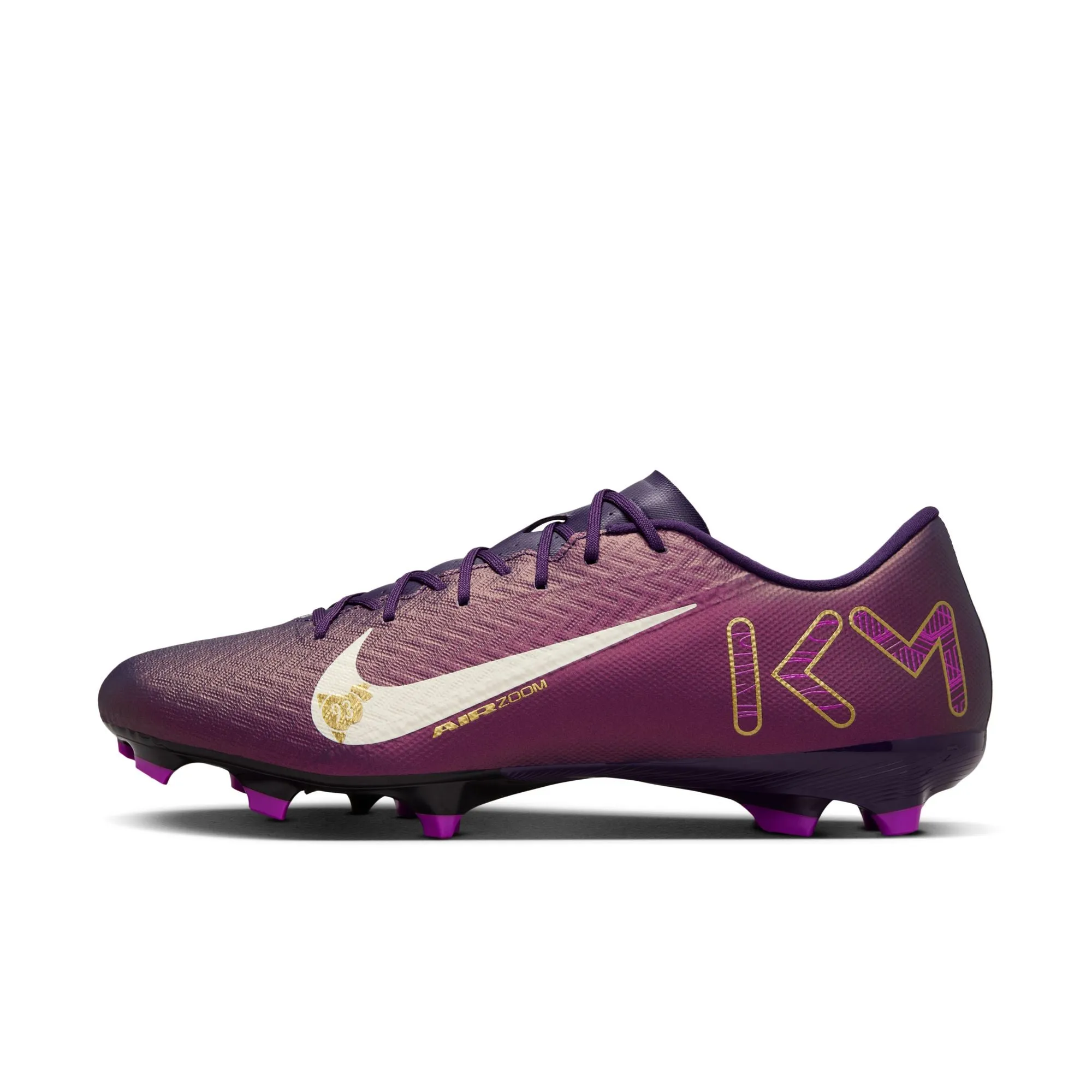 Nike Air Zoom Mercurial Vapor 10 Academy KM Firm Ground FG/MG Soccer Cleat - Grand Purple/Pale Ivory