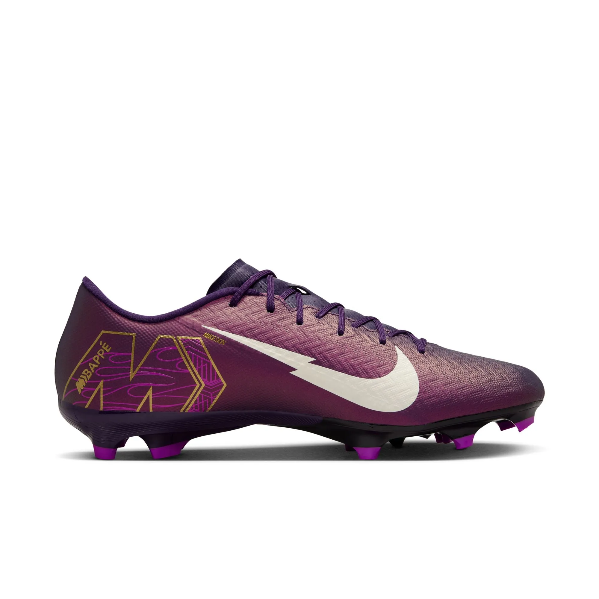 Nike Air Zoom Mercurial Vapor 10 Academy KM Firm Ground FG/MG Soccer Cleat - Grand Purple/Pale Ivory