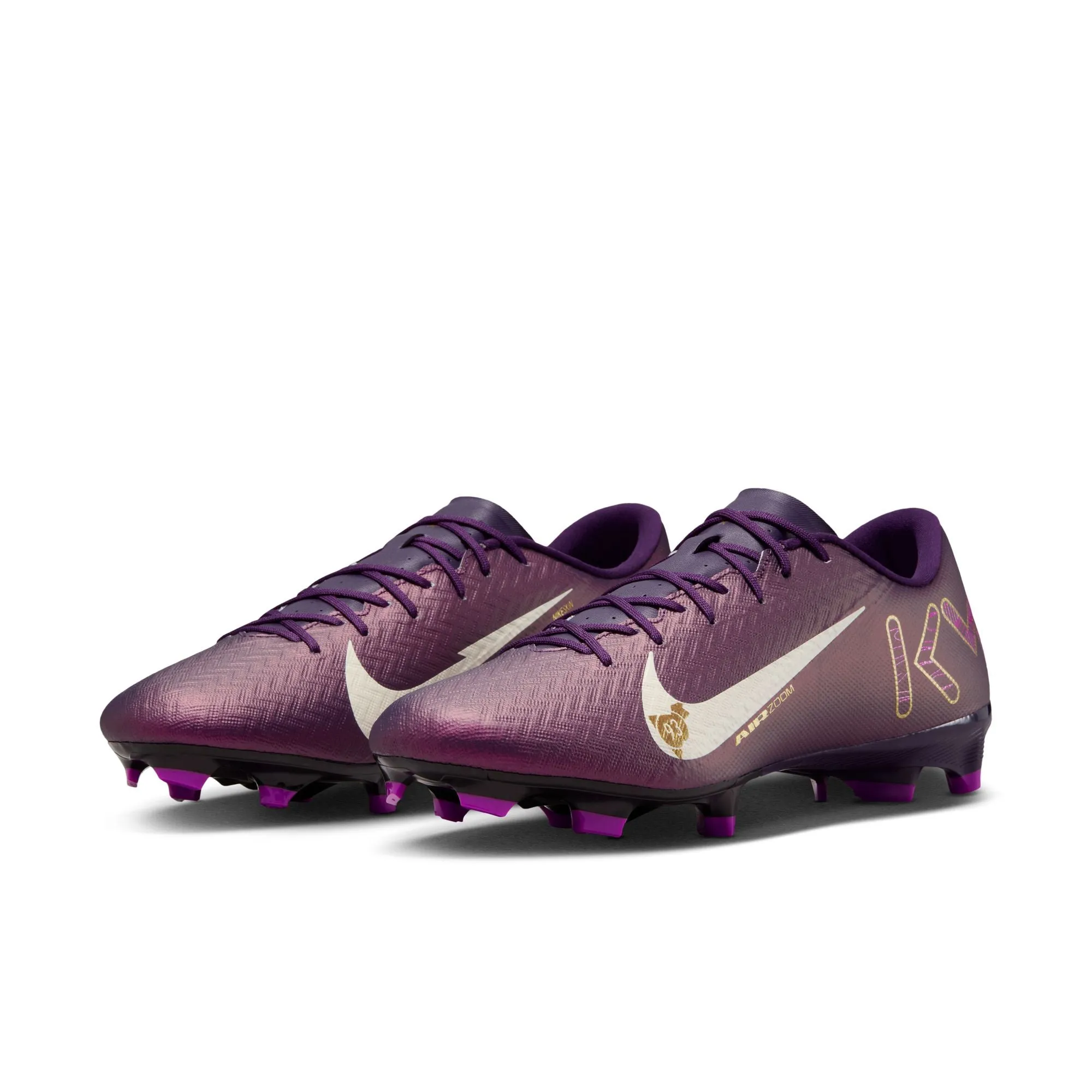 Nike Air Zoom Mercurial Vapor 10 Academy KM Firm Ground FG/MG Soccer Cleat - Grand Purple/Pale Ivory