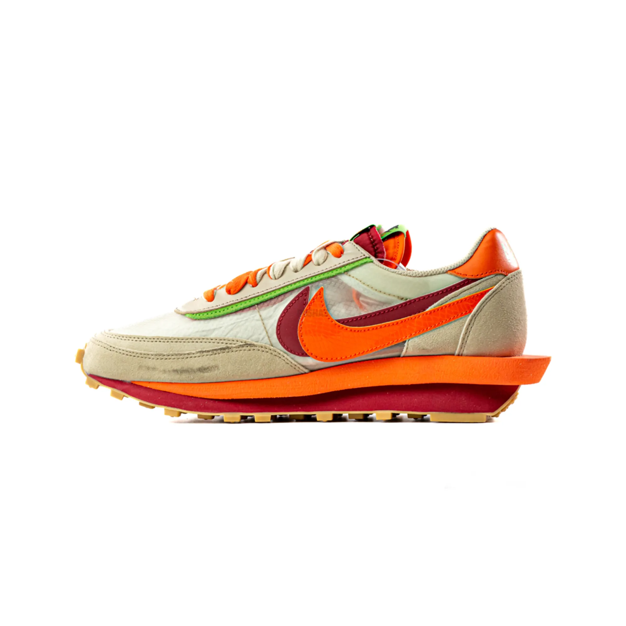 Nike LD Waffle x CLOT x Sacai 'Net Orange Blaze' (2021)