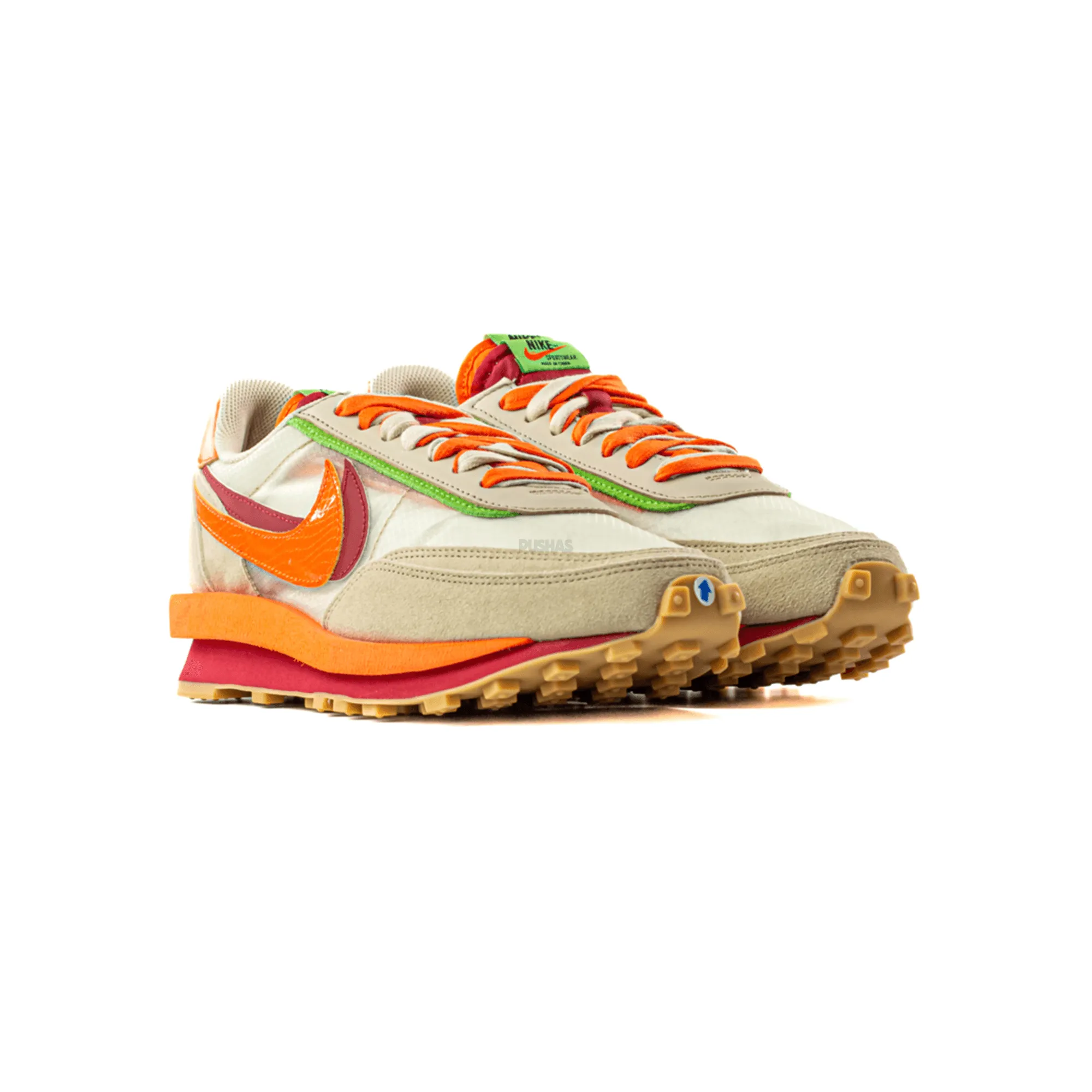 Nike LD Waffle x CLOT x Sacai 'Net Orange Blaze' (2021)