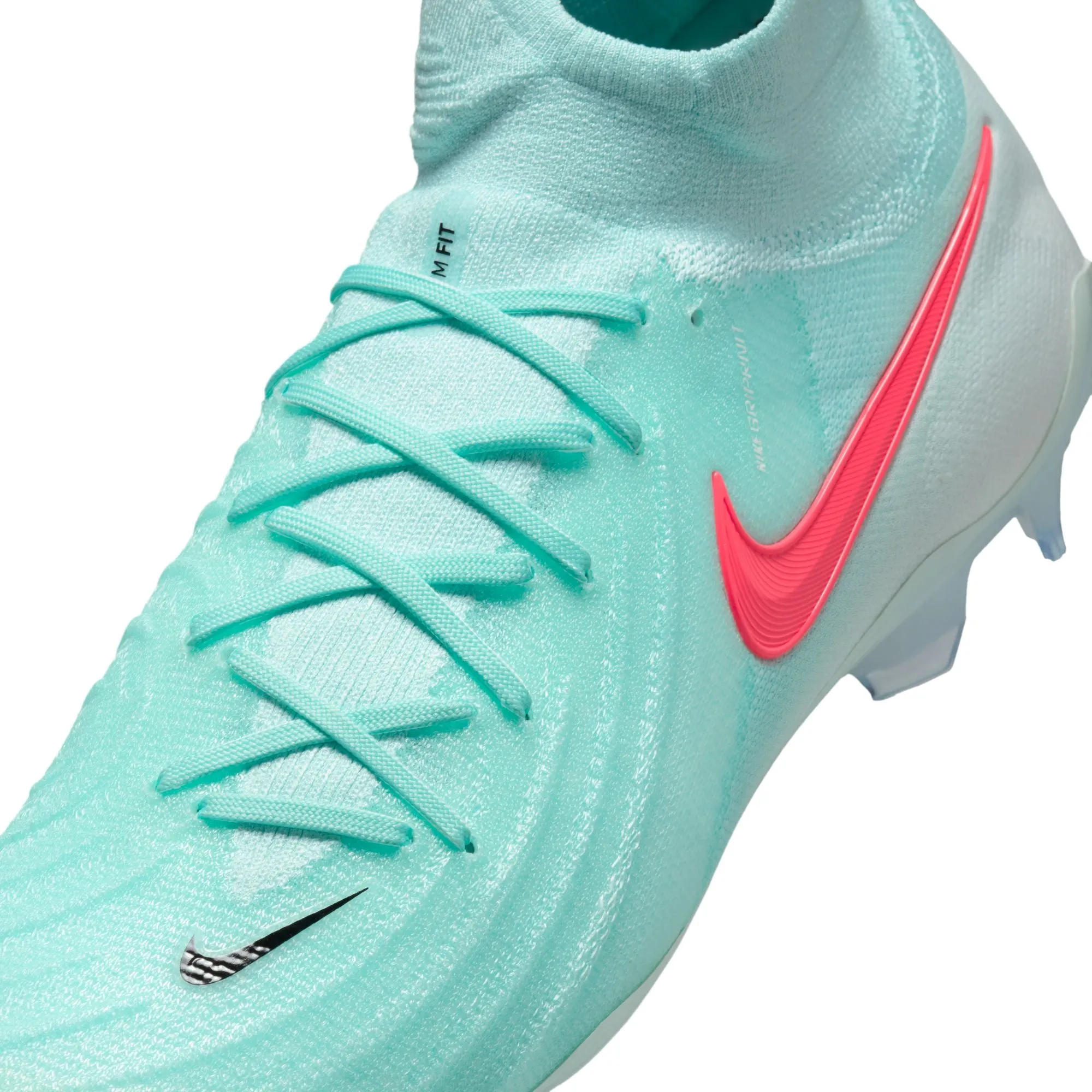 Nike Phantom Luna Elite 2 FG Firm Ground Soccer Cleat -Mint/Atomic Red-Off Noir