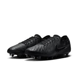 Nike Tiempo Legend 10 Elite FG Firm Ground Soccer Cleats - Black/Black deep jungle