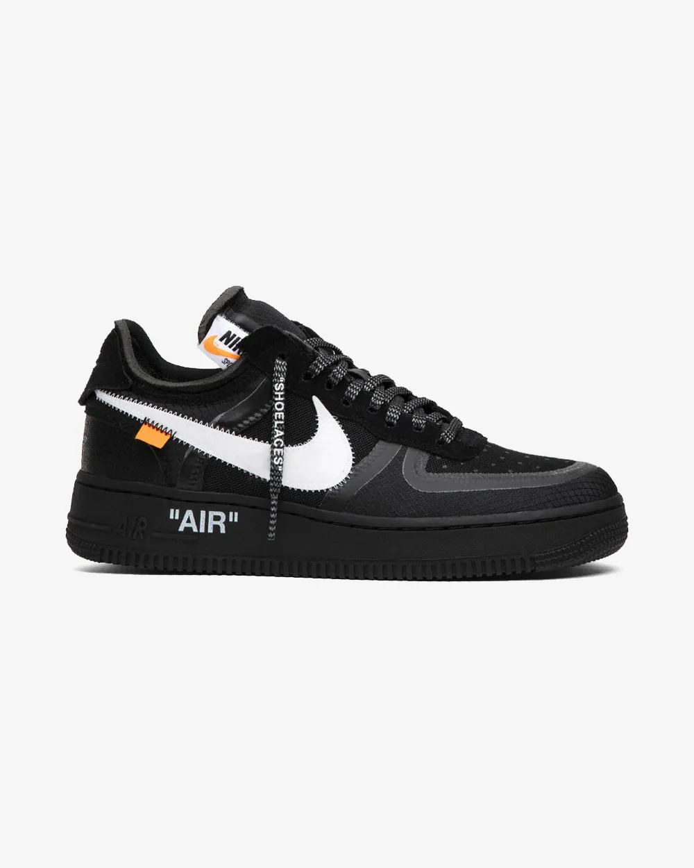NIKE X OFFWHITE AIR FORCE ONE 2.0 BLACK LOW US9.5M / US11W / EU43