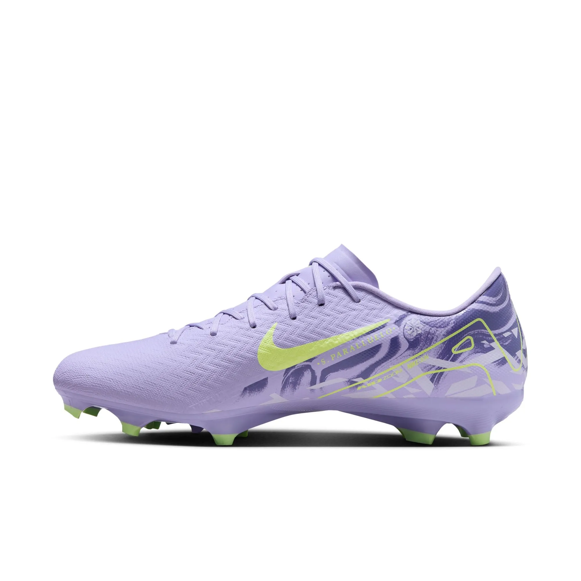 Nike Zoom Mercurial Vapor 16 Academy NU1 FG Firm Ground Soccer Cleats- Purple Agate/ Barely Volt