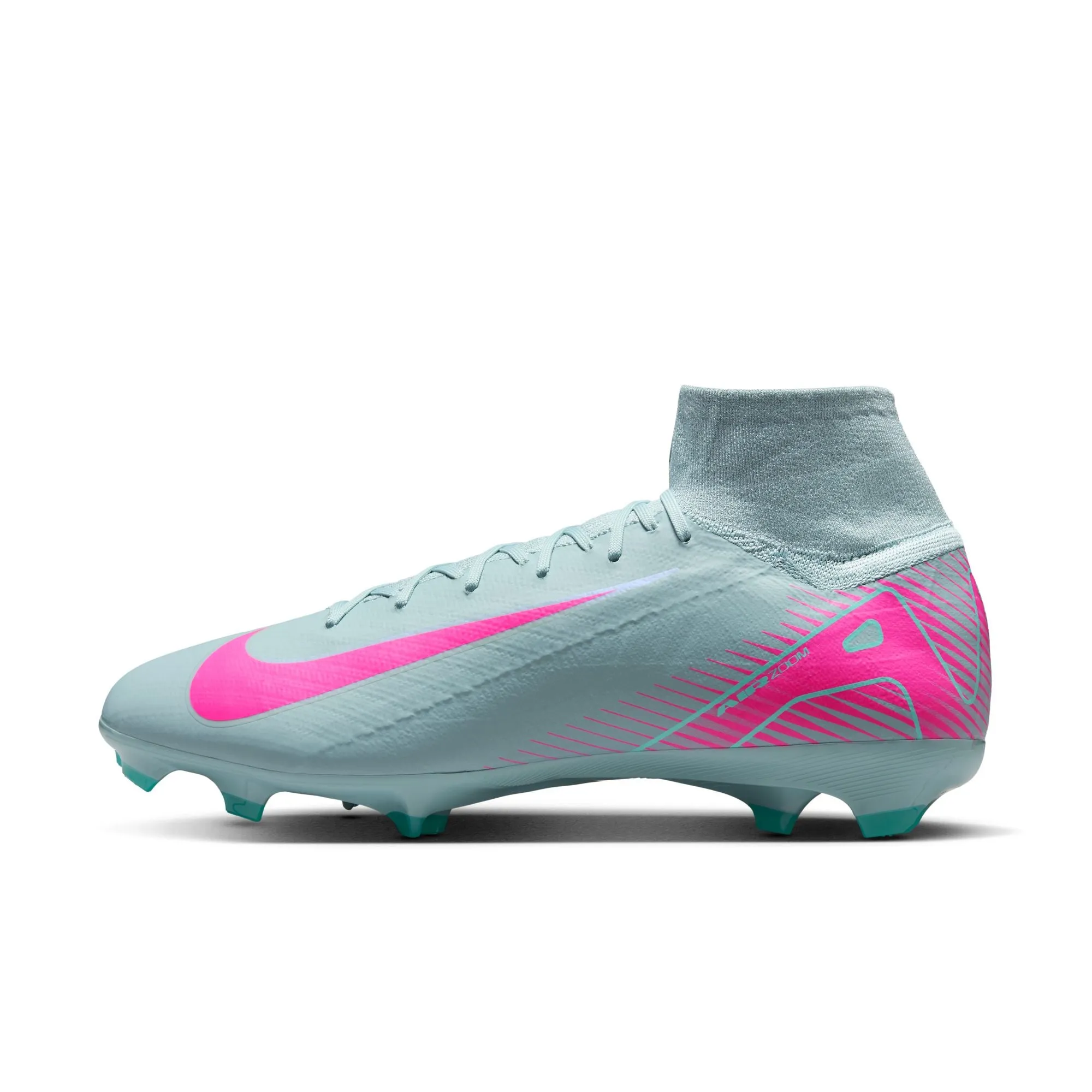 Nike Zoom Superfly 10 PRO FG Firm Ground Soccer Cleats - Ocean Cube/ Pink Blast