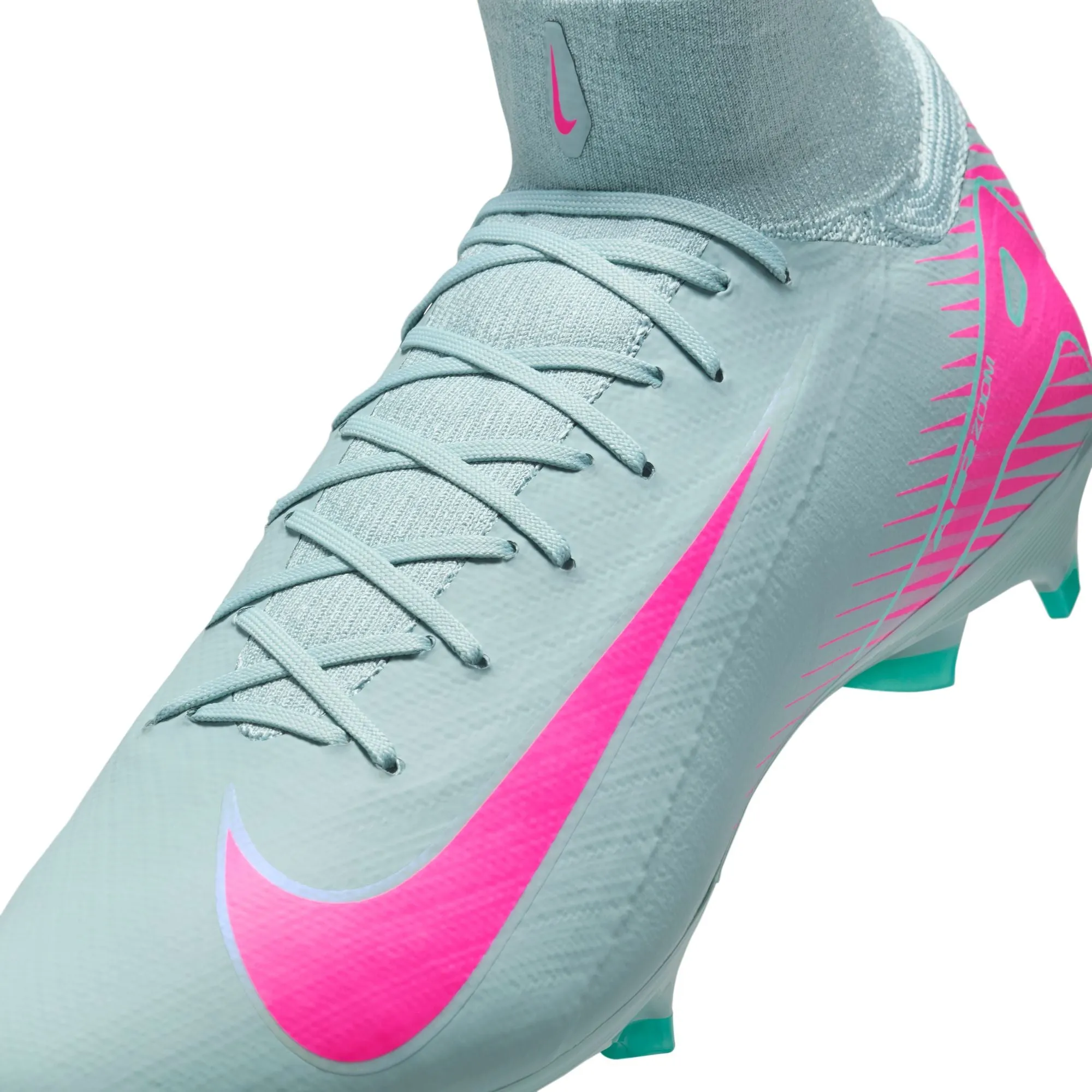 Nike Zoom Superfly 10 PRO FG Firm Ground Soccer Cleats - Ocean Cube/ Pink Blast