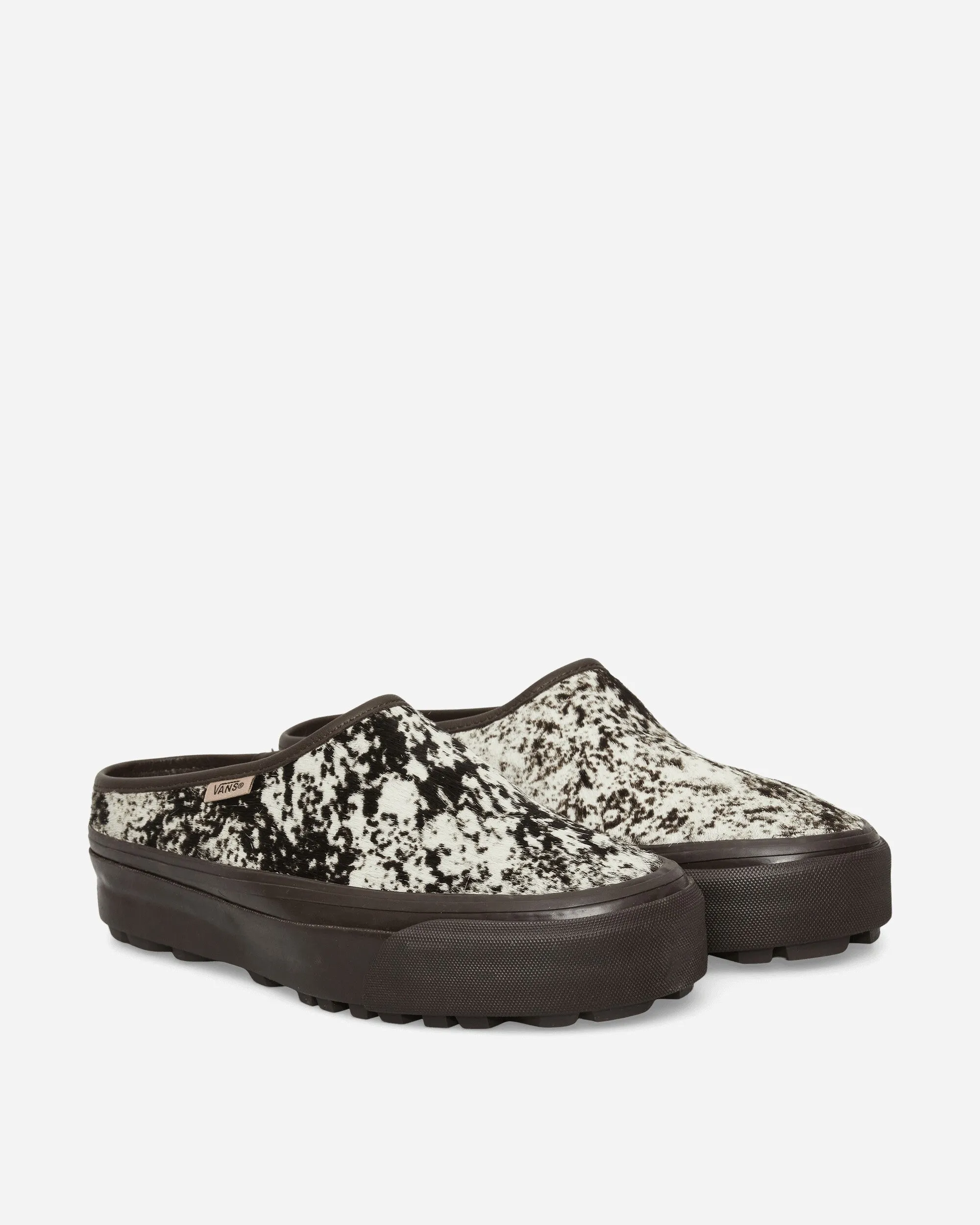 Premium Style 17 Pony Hair Mules Chocolate Plum