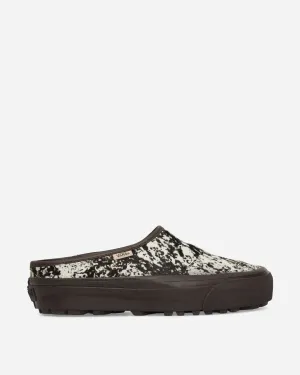Premium Style 17 Pony Hair Mules Chocolate Plum