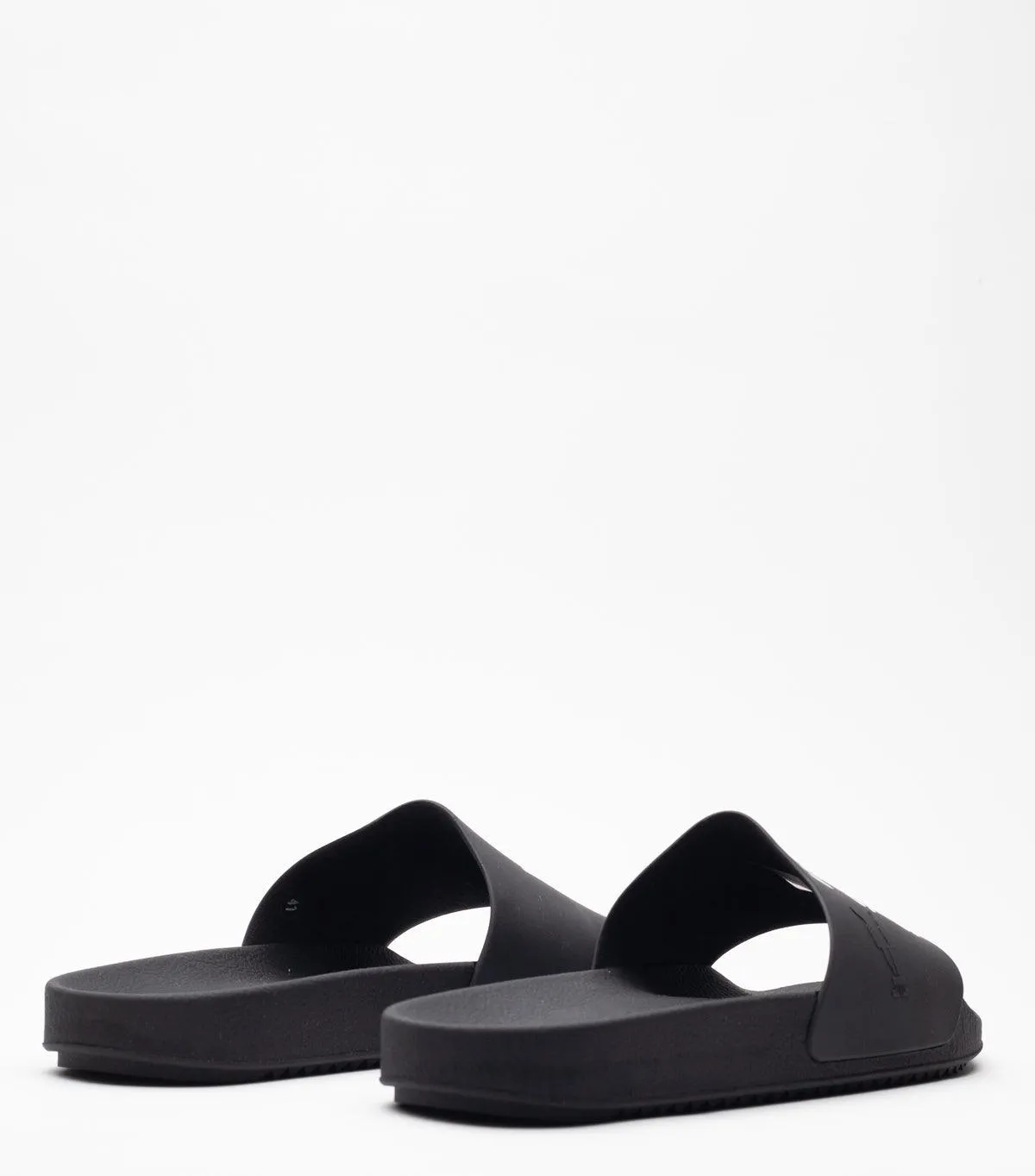 Rick Owens DRKSHDW Rubber Slide Milk Black