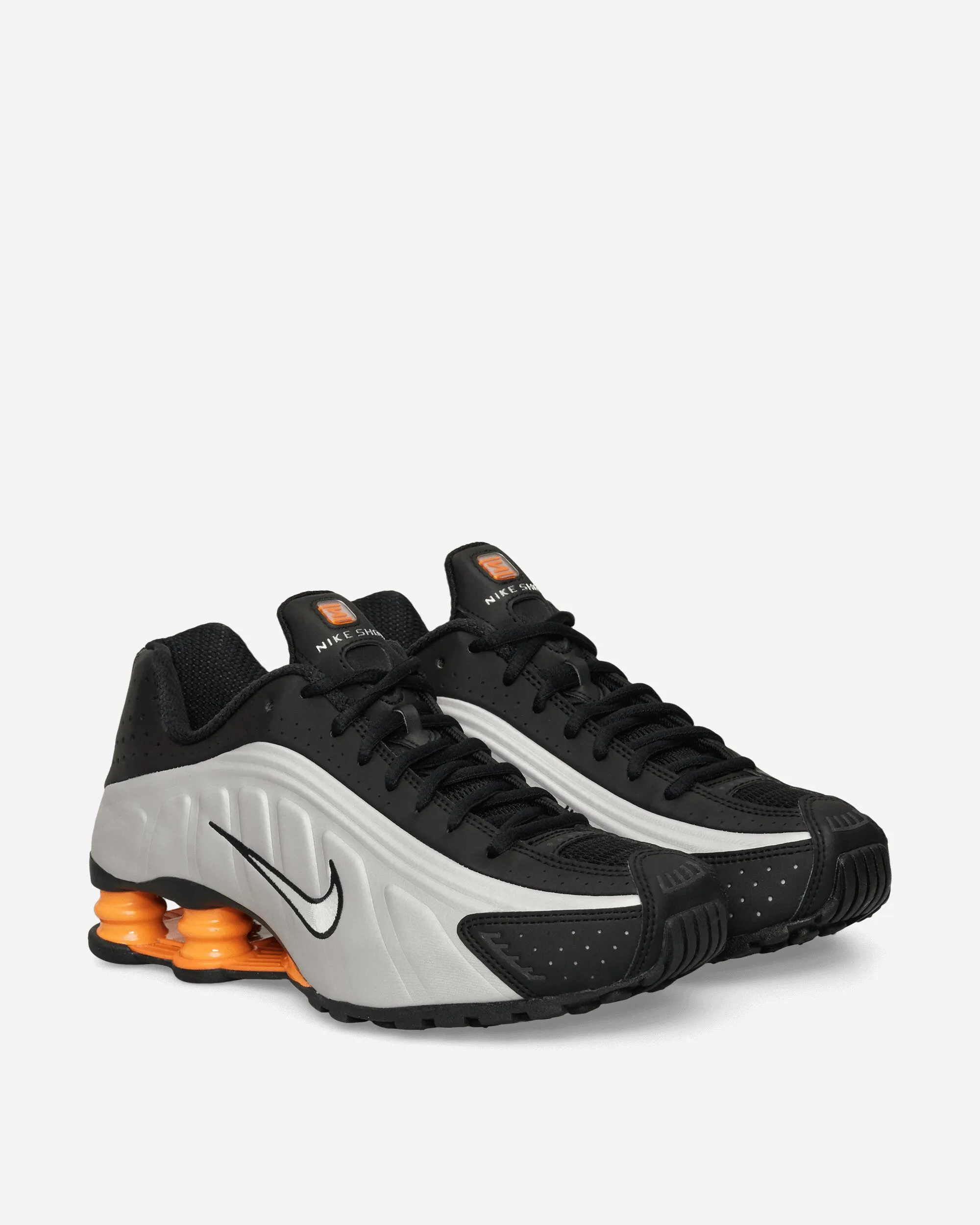 Shox R4 Sneakers Metallic Silver / Black / Bright Mandarin