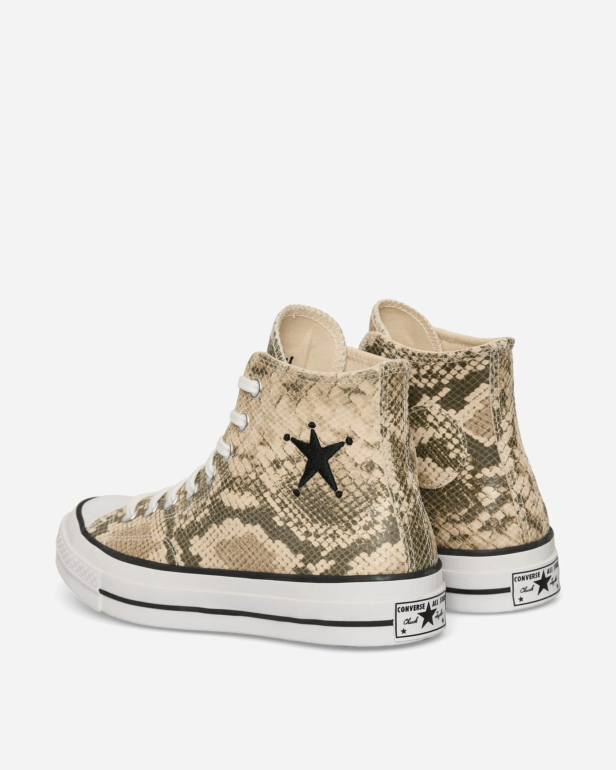 Stssy Chuck 70 Snakeskin Sneakers Grey / Black / Egret