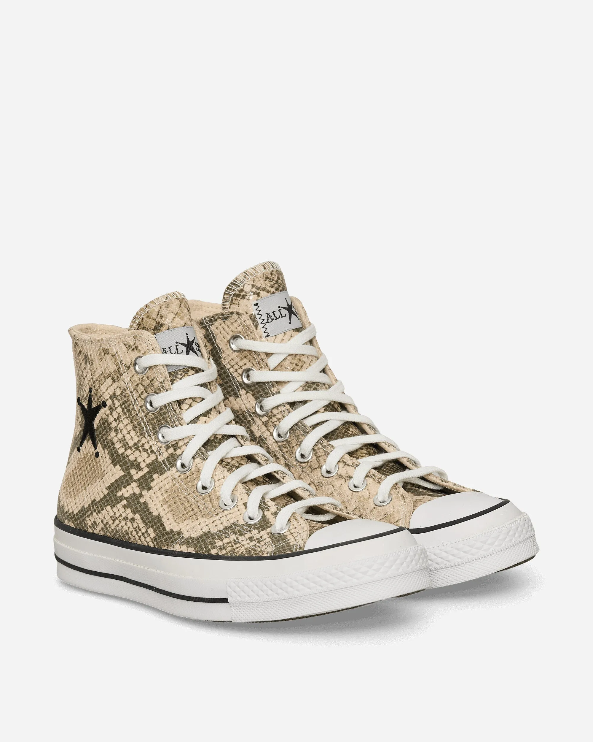 Stssy Chuck 70 Snakeskin Sneakers Grey / Black / Egret