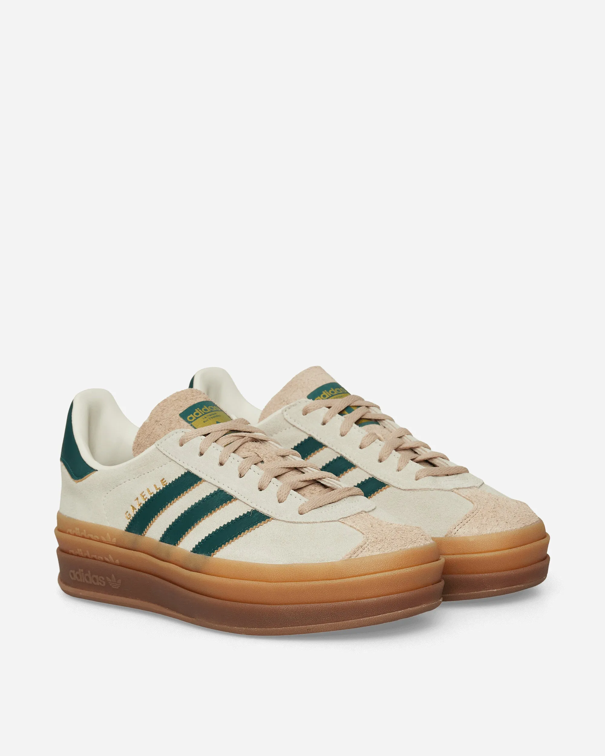 Women's Gazelle Bold Sneakers Cream White / Collegiate Green